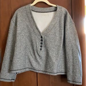 UO button cropped boxy sweater